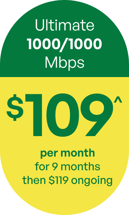 Ultimate plan - 1000/1000Mbps $119 per month for 12 months, then $149 ongoing